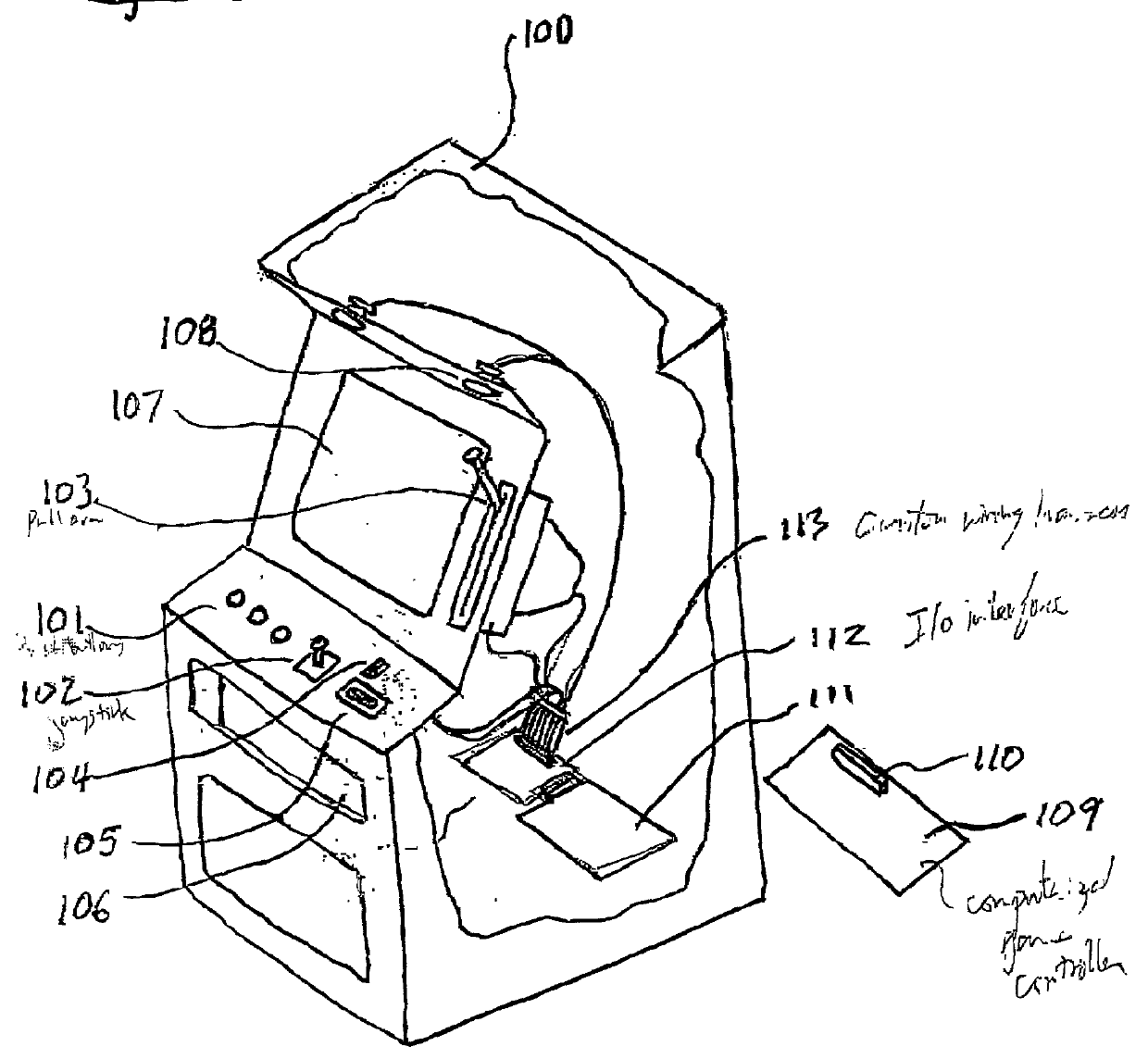 Video gaming apparatus for wagering with universal computerized controller and I/O interface for unique architecture