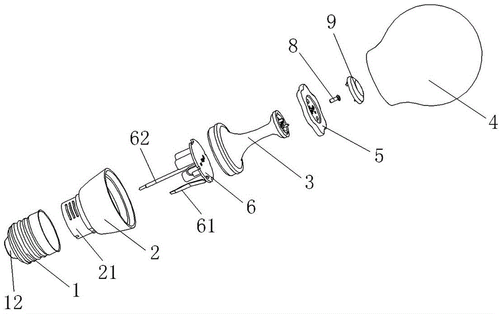 A kind of led bulb lamp