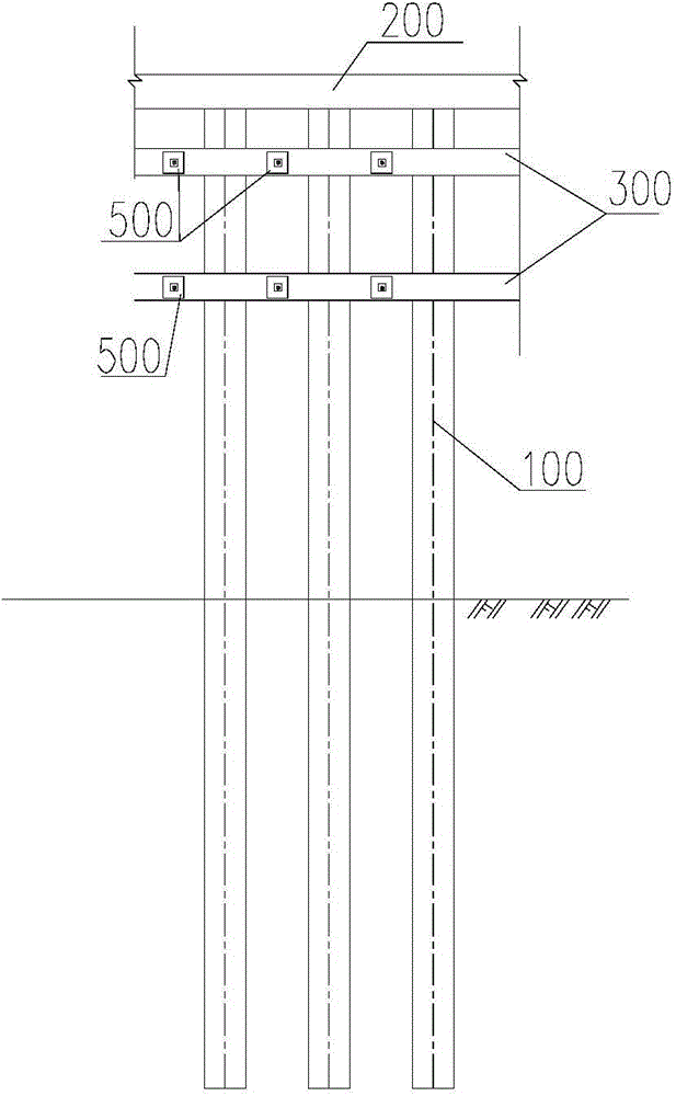 Foundation pit support structure