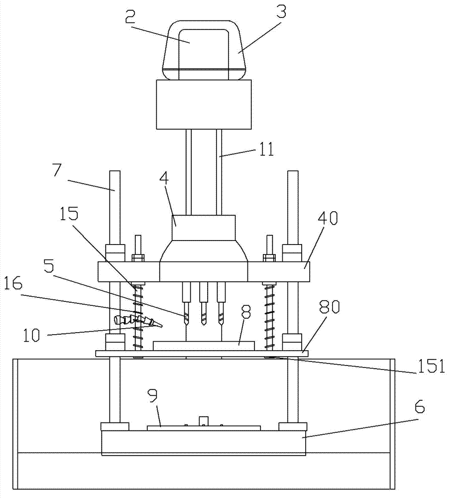 Special drilling machine for processing porous gear