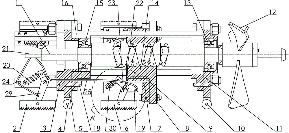 Cable-free type pipeline countercurrent crawl device