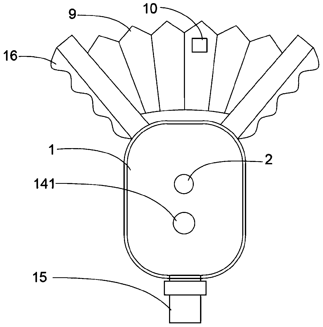 Medical portable dry powder auxiliary suction device