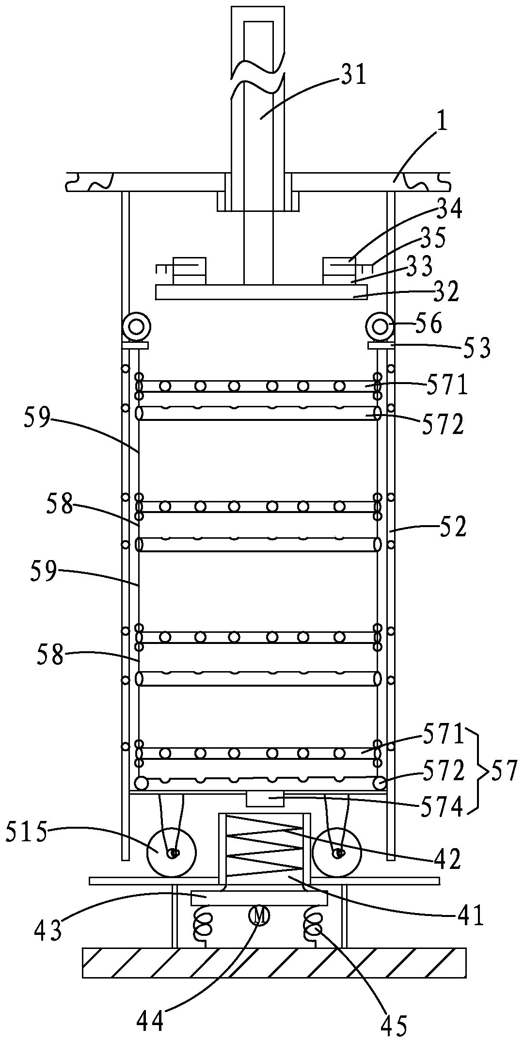 Tunnel-type drying kiln for dried bamboo shoot