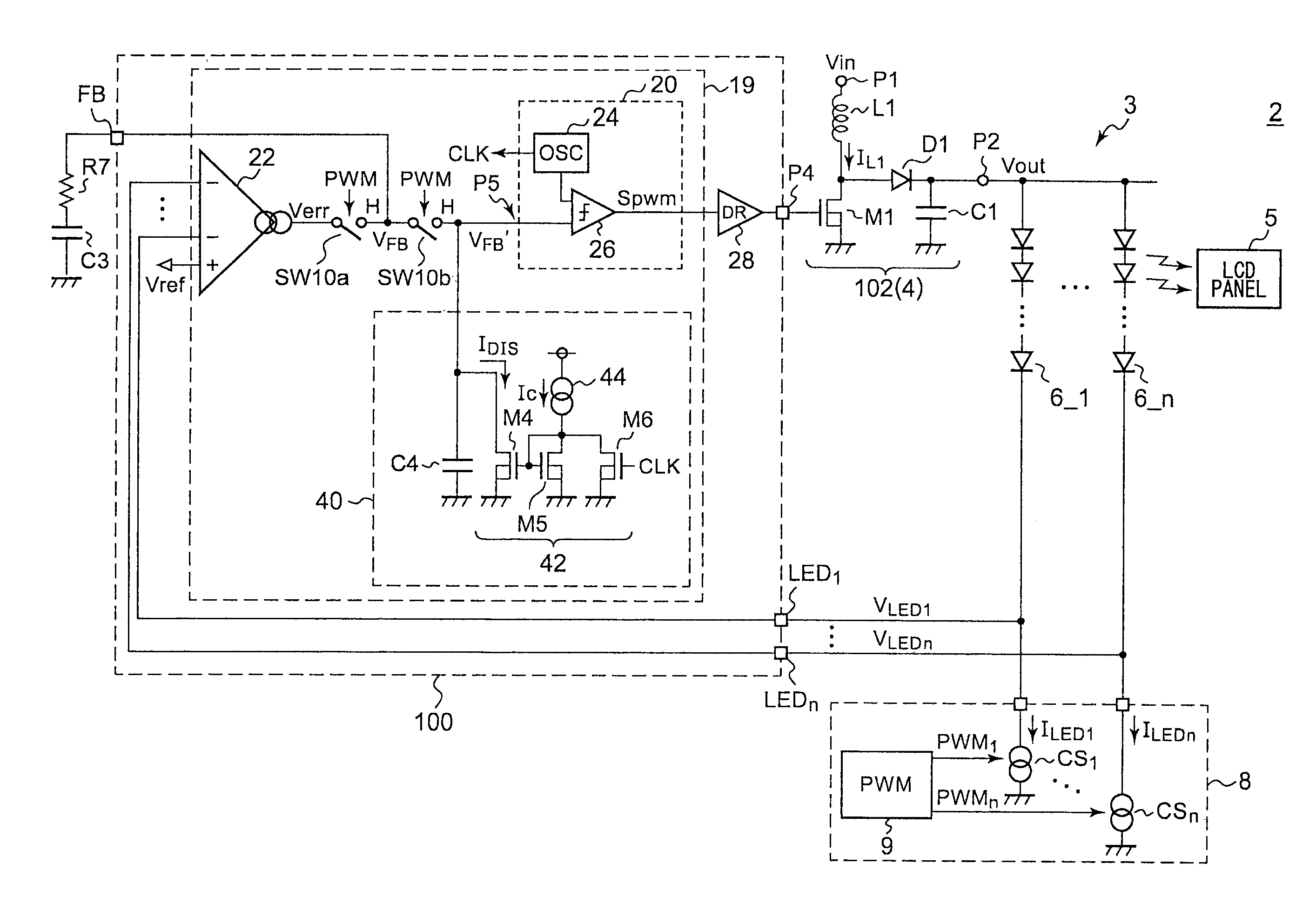 Control circuit for switching power supply