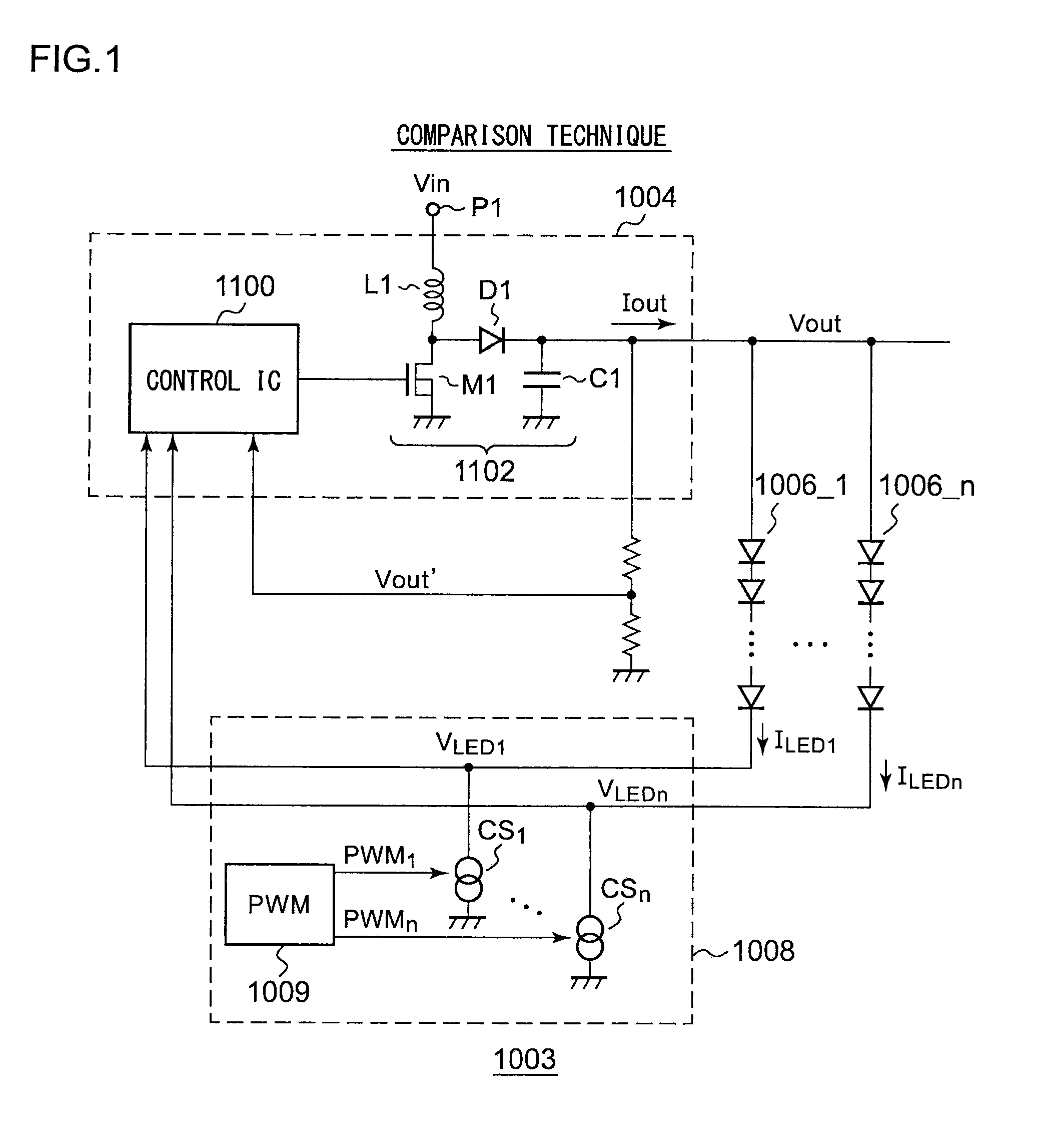 Control circuit for switching power supply