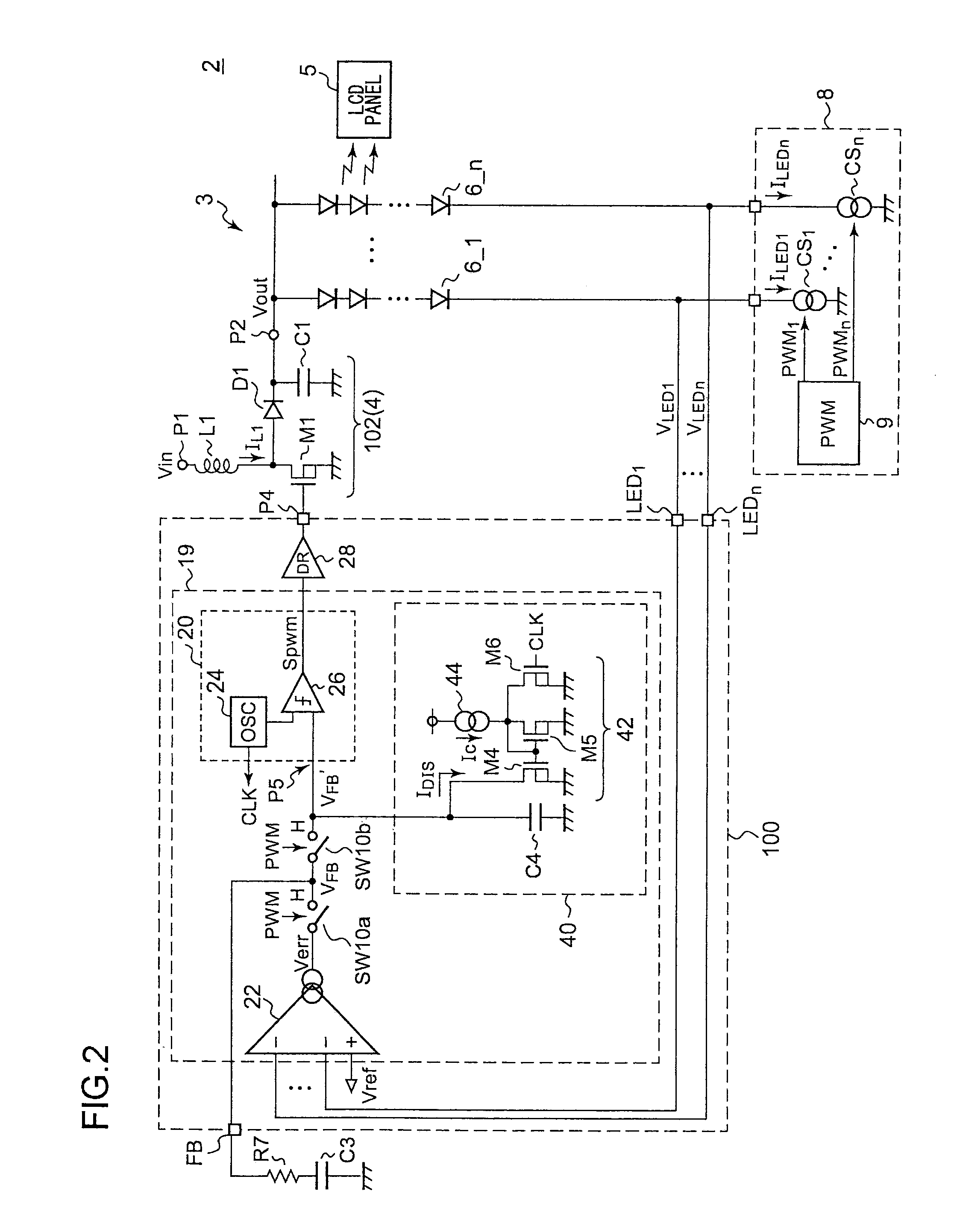 Control circuit for switching power supply