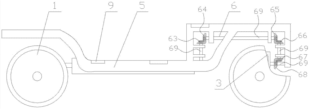 The wheels automatically switch and adjust the lifting vehicle according to the uneven terrain