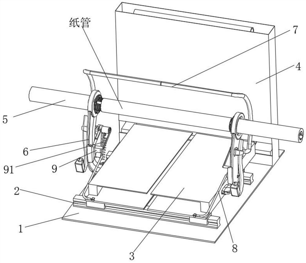 Cotton packaging film winding device with automatic feeding function