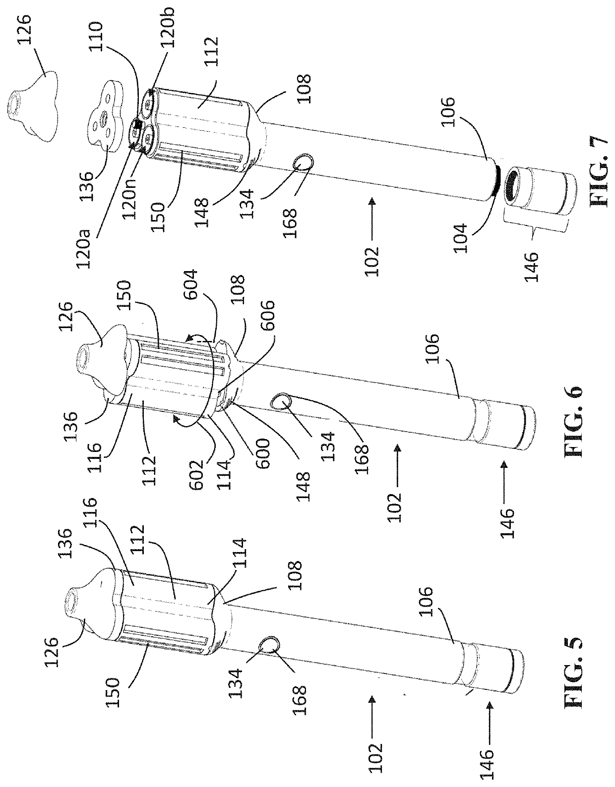 Handheld vaporizing device with rotating liquid housing chamber