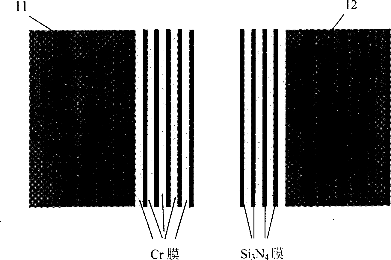 Nano pitch templet and preparation method thereof