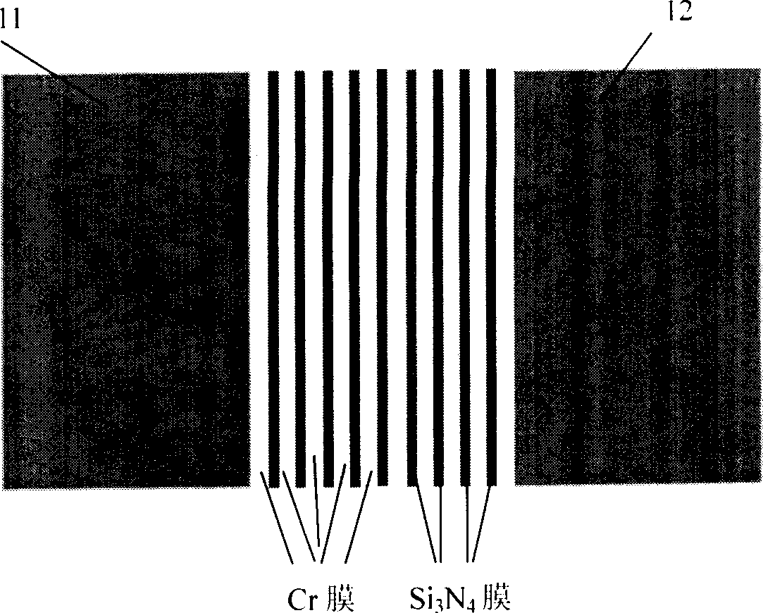 Nano pitch templet and preparation method thereof