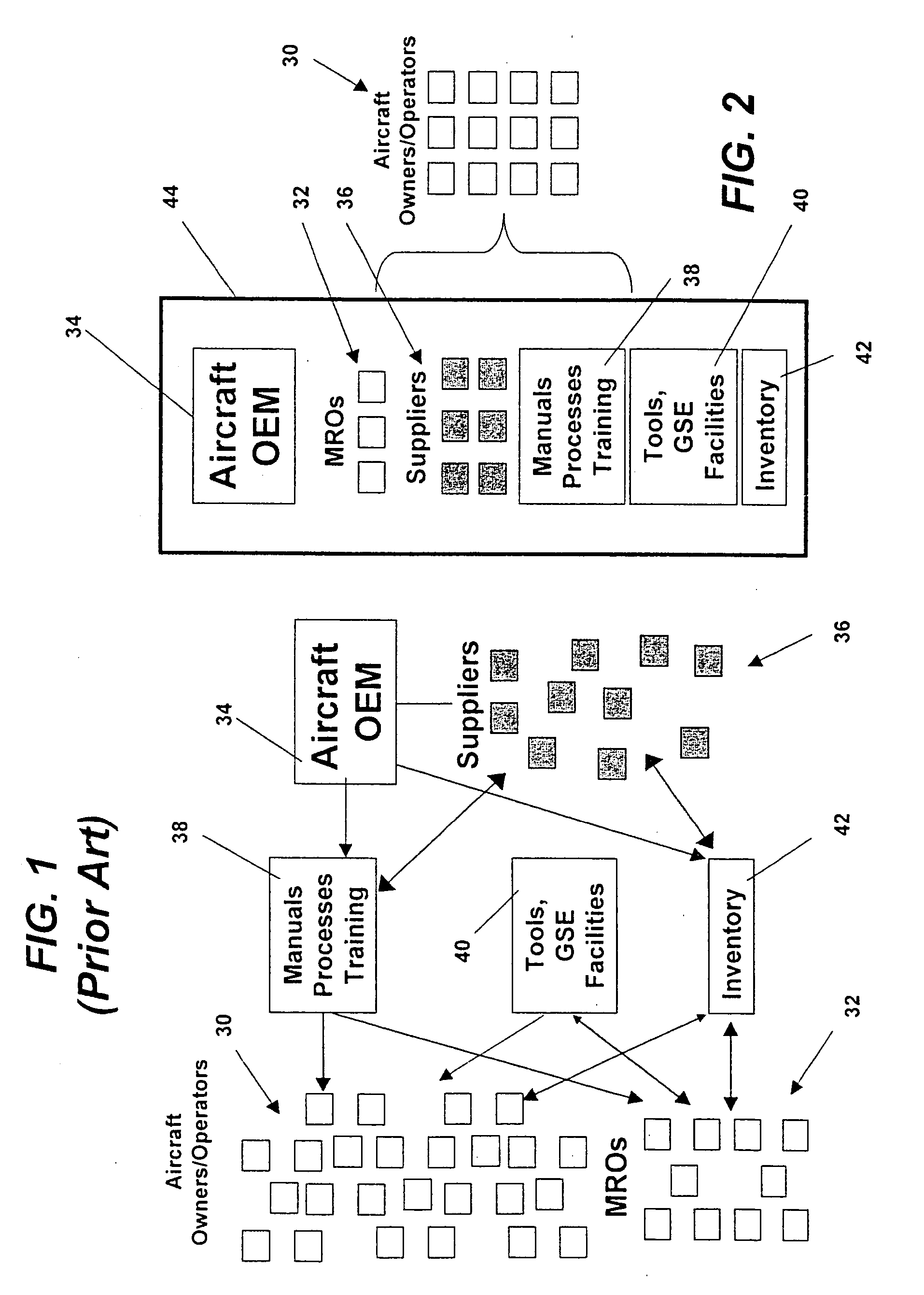 Centralized management of maintenance and materials for commercial aircraft fleets with information feedback to customer