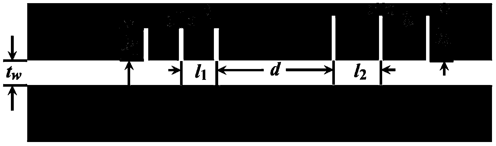 Electromagnetic wave multi-band filter with side micro-cavities and metal-medium-metal waveguide coupled