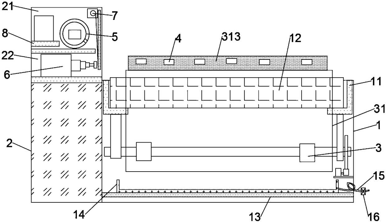 Bed unit disinfection device for hospital ward