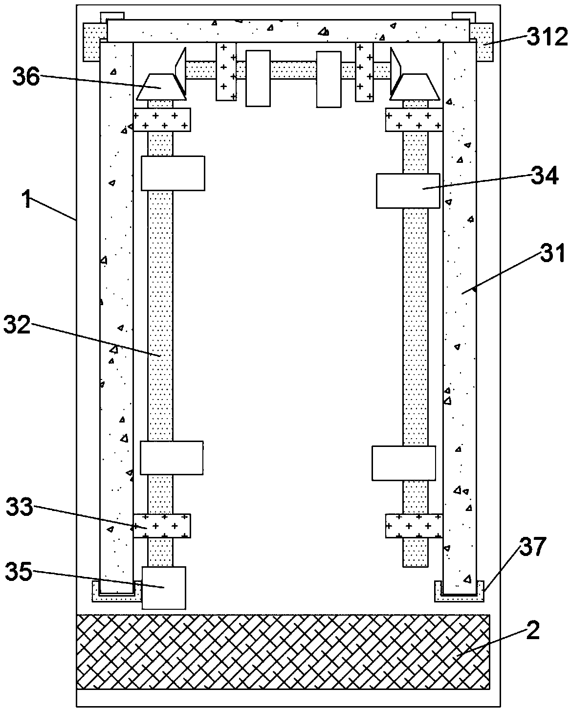 Bed unit disinfection device for hospital ward