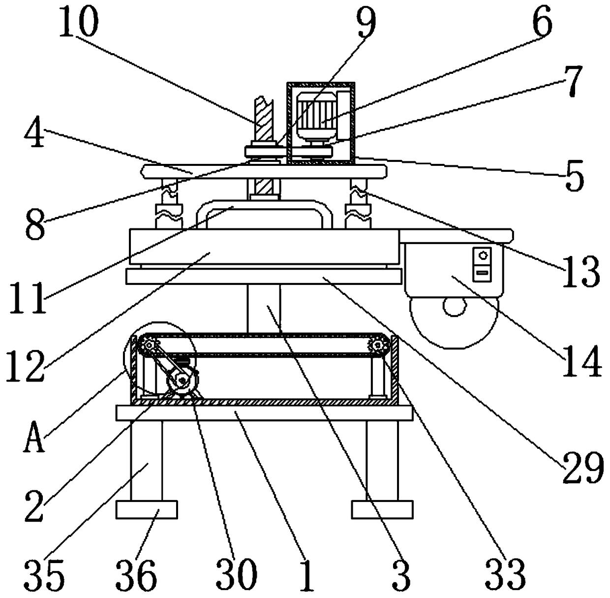 Sponge cutting device with buffer clamping function