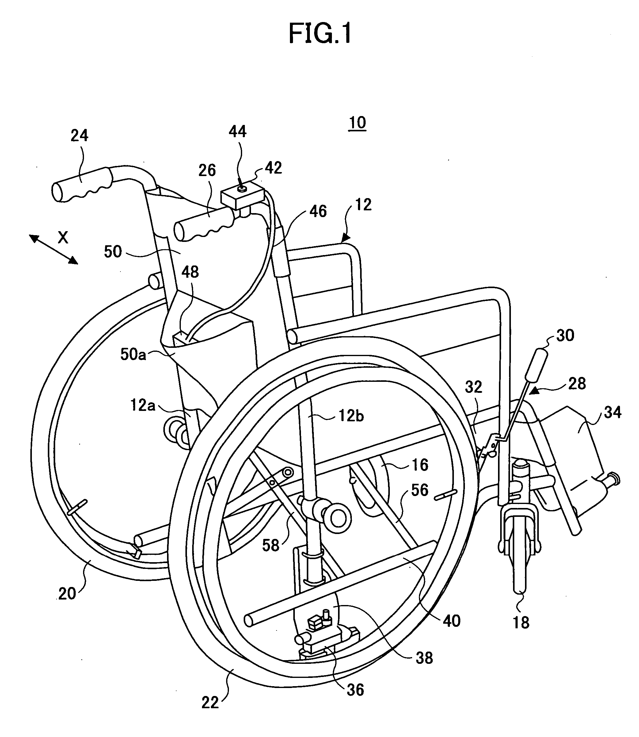 Wheelchair, brake unit therefor, and brake unit for a manually-propelled vehicle