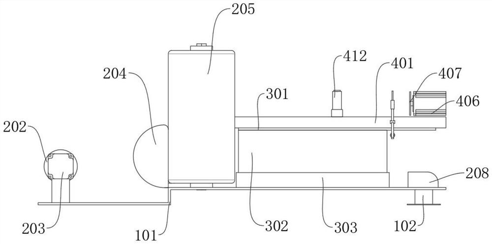 Core-spun yarn body separation and impurity removal device