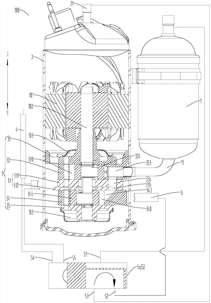 Rotary compressor and heat exchange system therewith