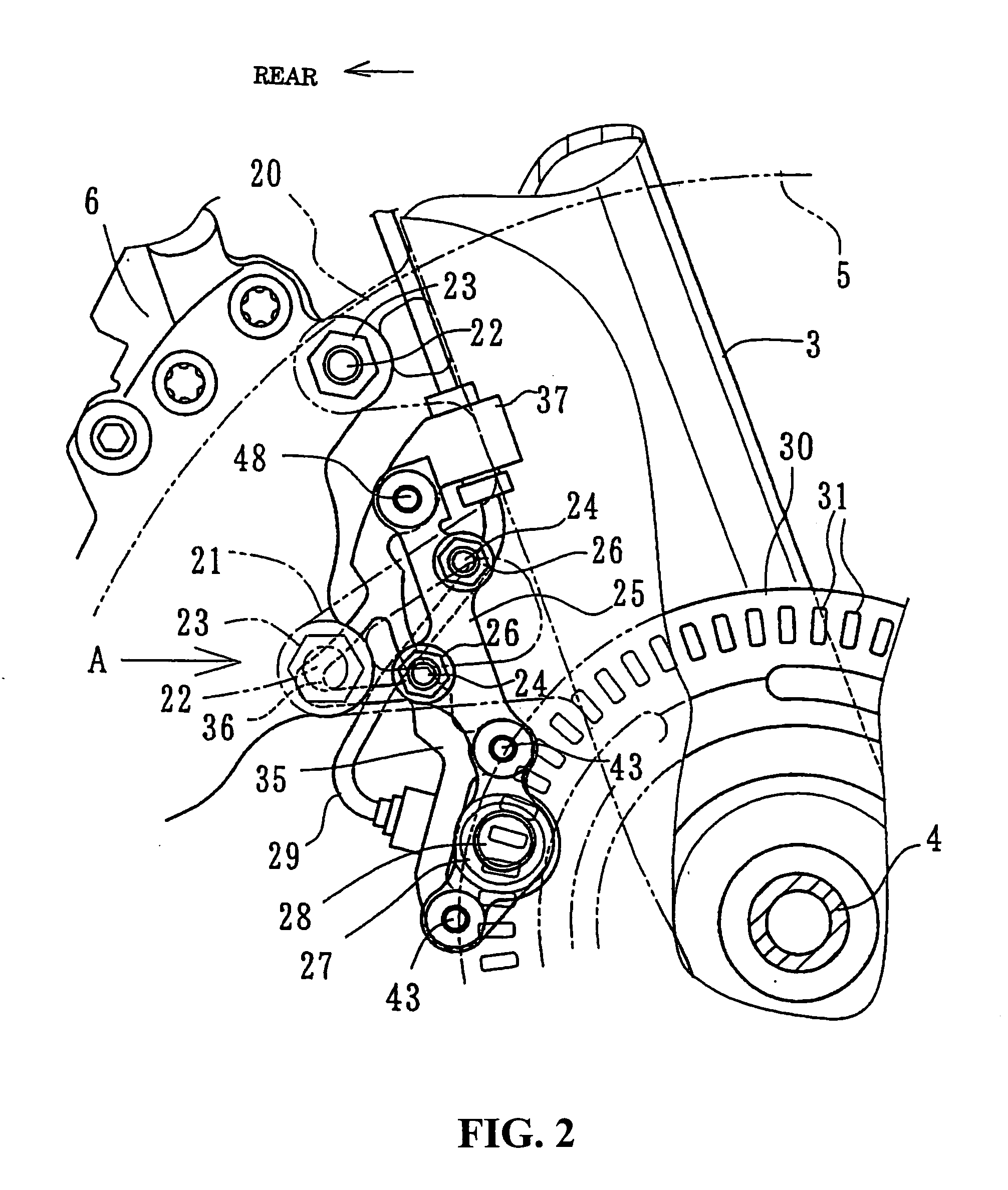 Speed sensor fitting structure