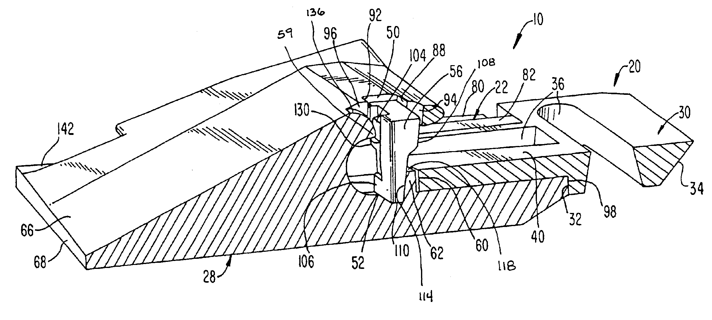 Wear assembly for excavator digging edge