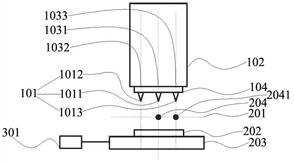 Method of probe and lead foot automatic aiming and probe station testing system thereof