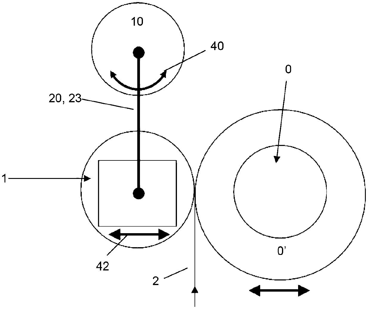 Device for operating a contact roller and process for operating a contact roller