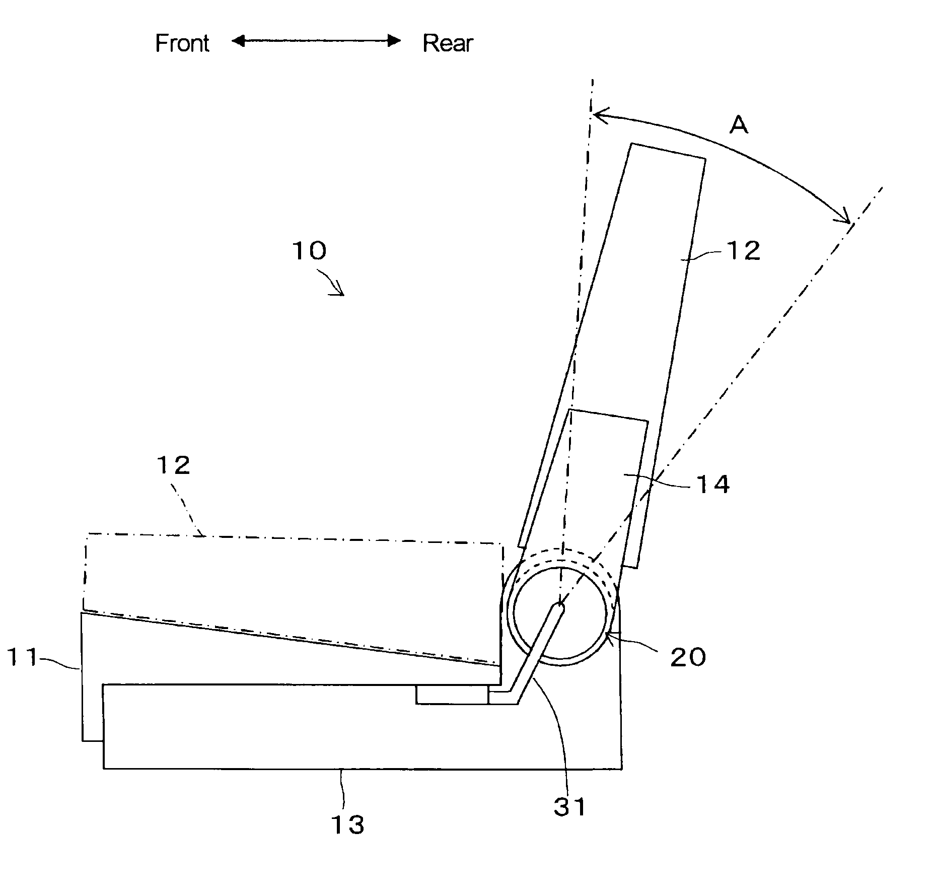 Vehicle seat reclining device