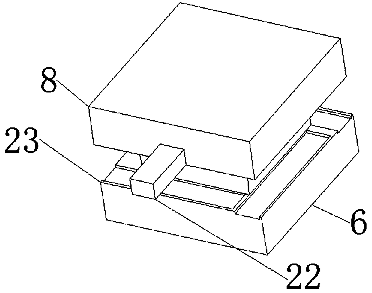 Square tool rest convenient for changing tools and capable of reducing pressure damage in the meantime