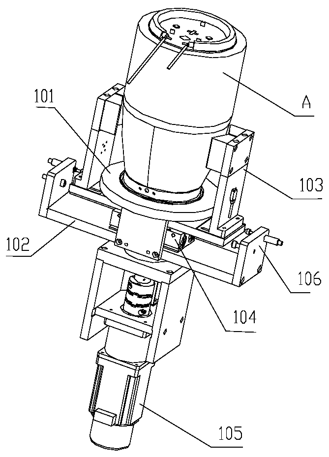 Kettle body and upper connector automatic assembly machine