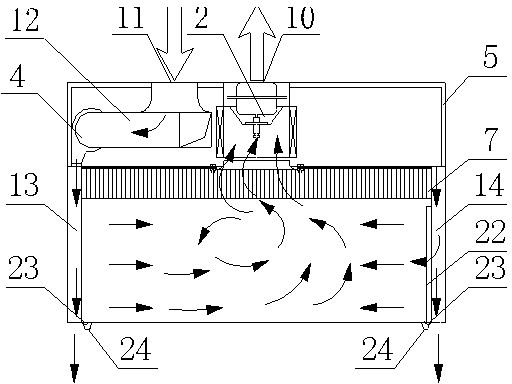 Air flow full-seal-type smoke exhaust hood