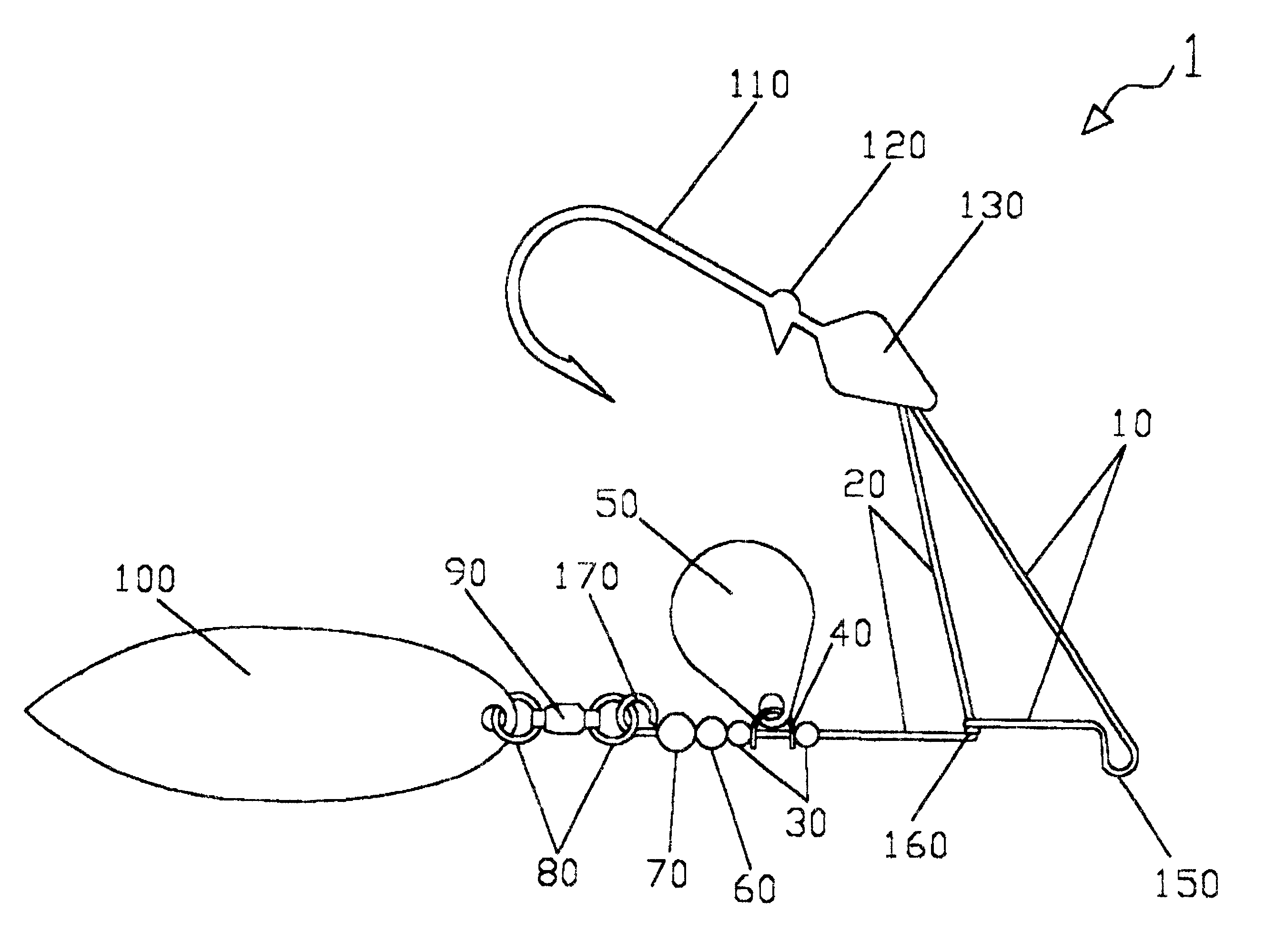 Double wire spinner bait