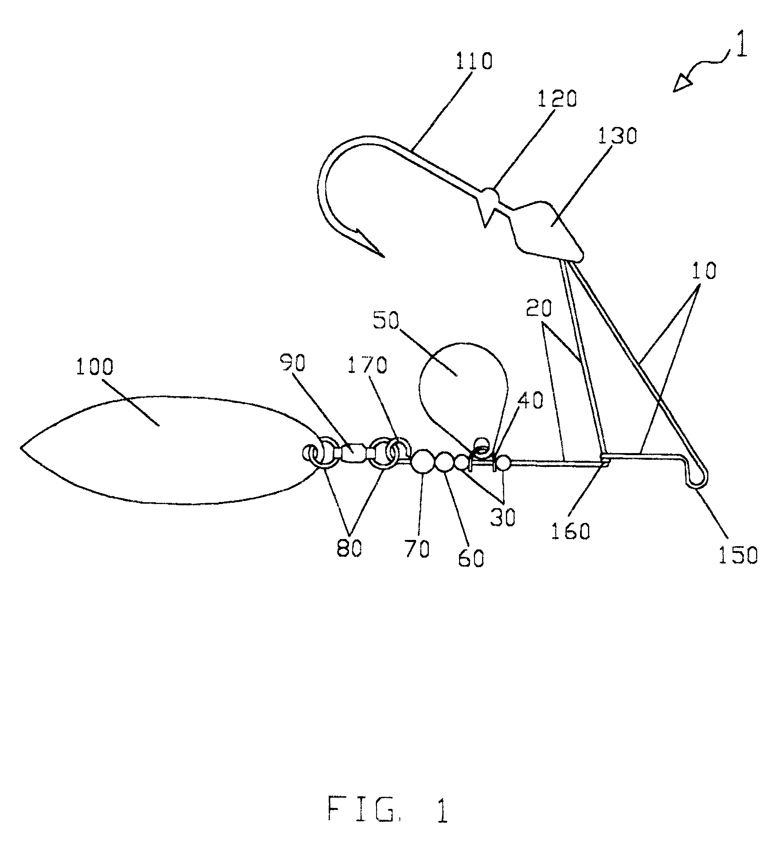 Double wire spinner bait