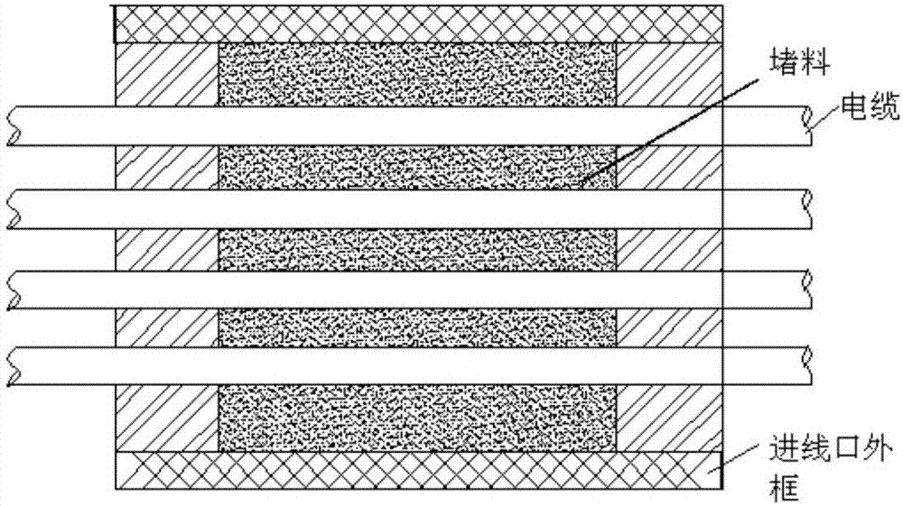 Cable feeding apparatus for fireproof cable of device