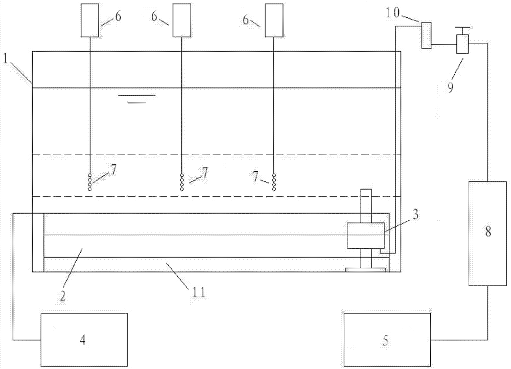 Device and method for destroying water temperature layering by internal waves generated by aeration induction in layered lake reservoir