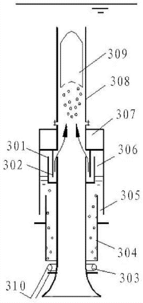 Device and method for destroying water temperature layering by internal waves generated by aeration induction in layered lake reservoir