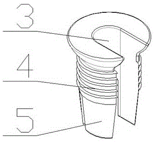 Self-locking clamping head device of great saphenous vein stripping catheter