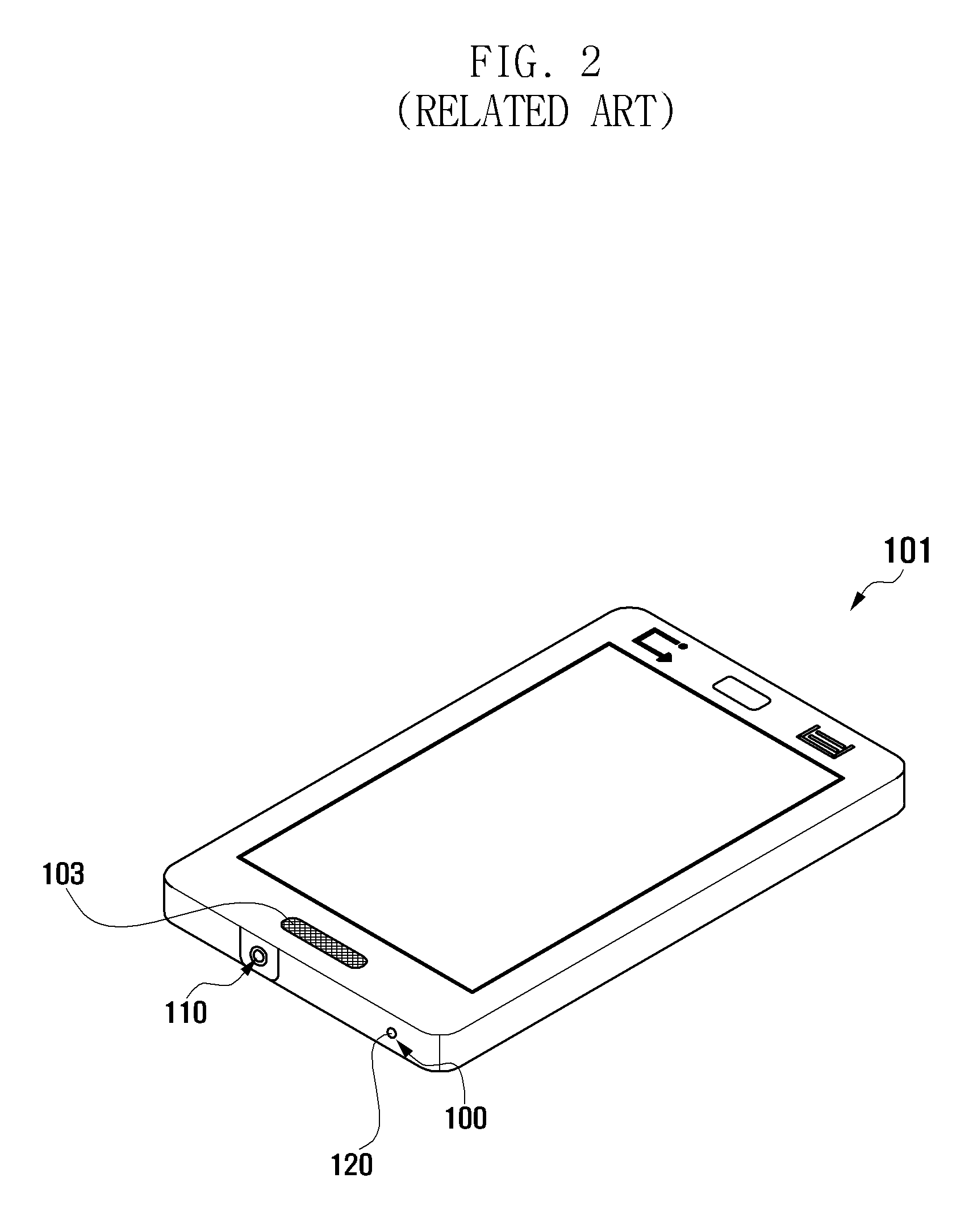 Second microphone device of a mobile terminal