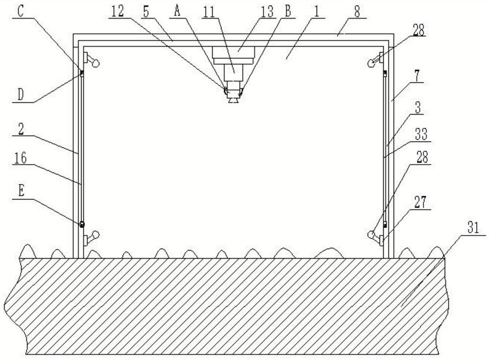 Exposed concrete road surface function detection device and detection method thereof