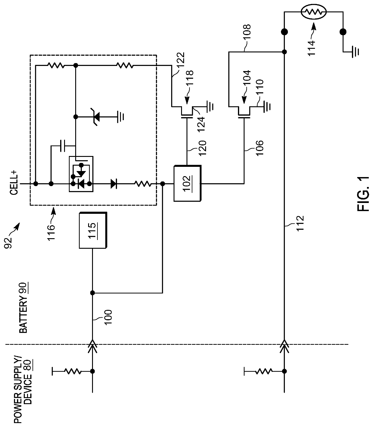 Batteries and methods for handling a detected fault condition