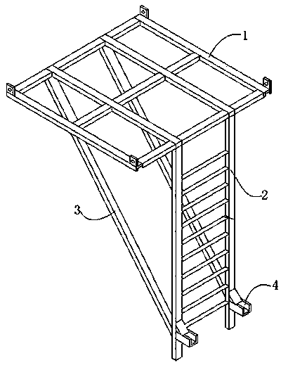 Construction and operating method inside elevator shaft