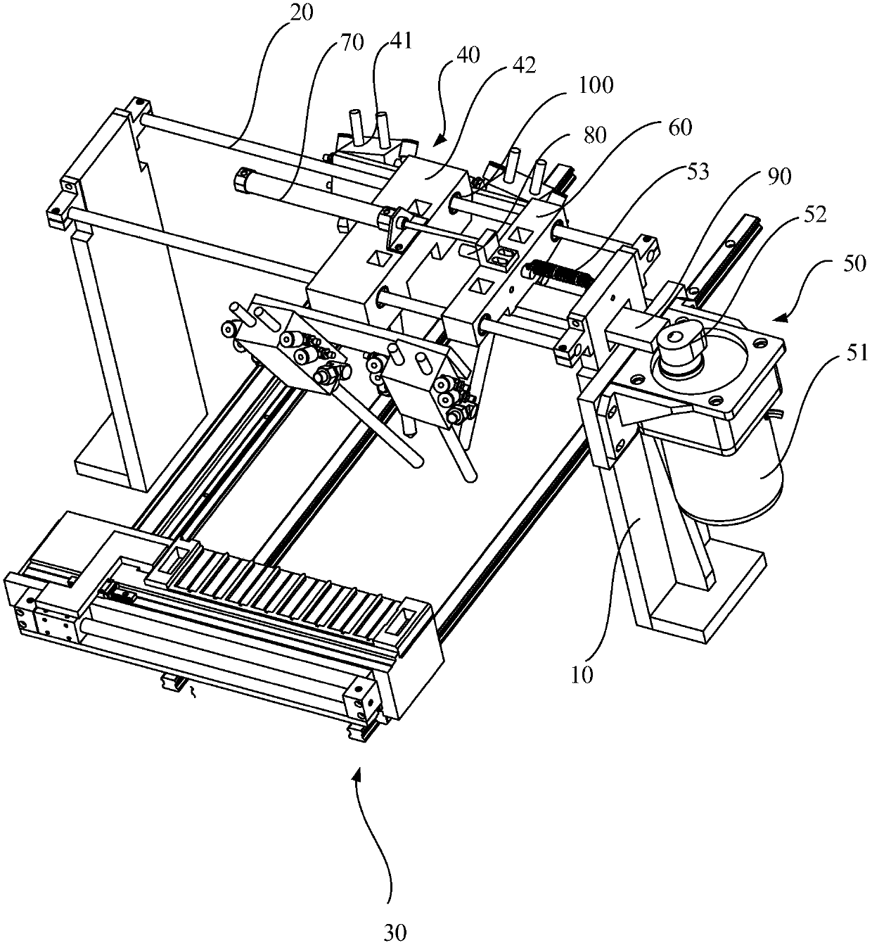 Gluing device