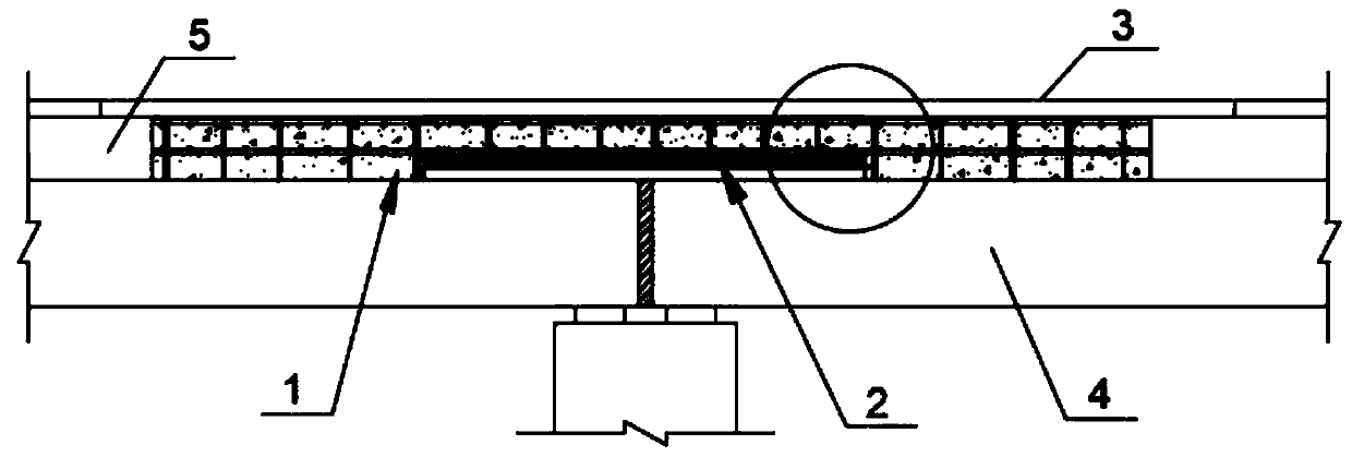 Reinforcing structure used for local part of concrete bridge, concrete bridge and construction method