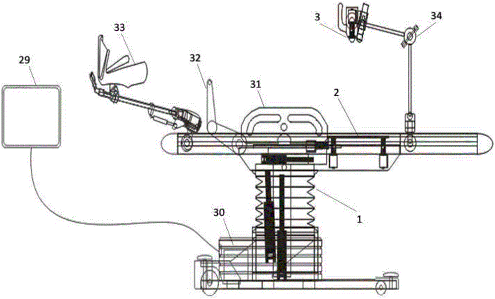 Multi-position urinary calculus elimination bed