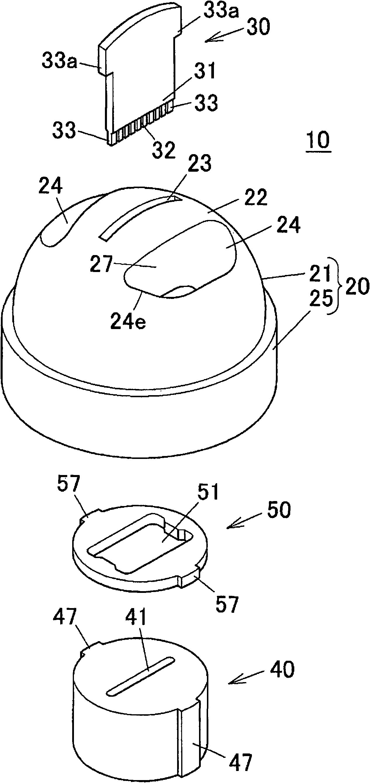 Die for extrusion molding of metal material