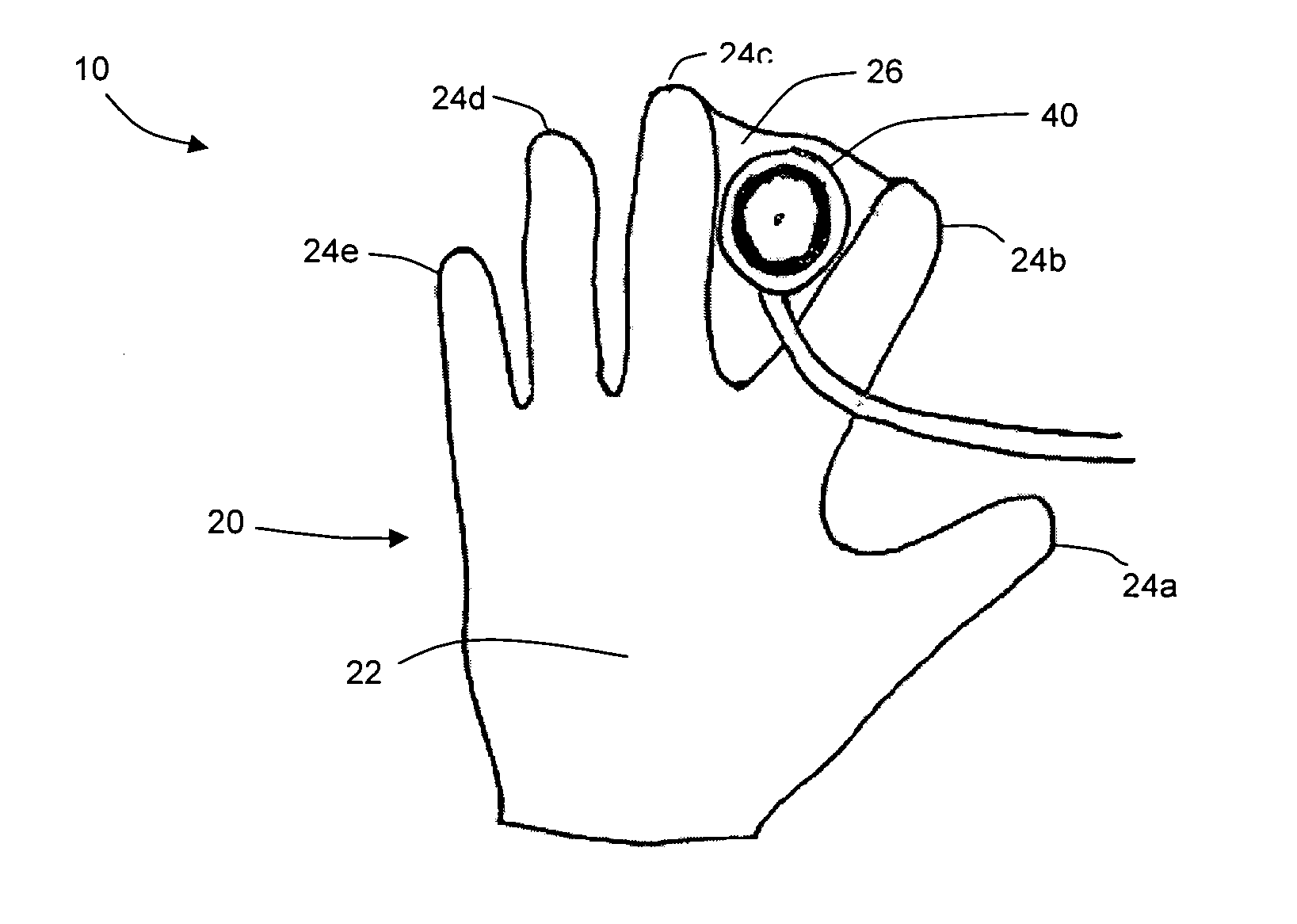 Medical glove with stethoscope protection