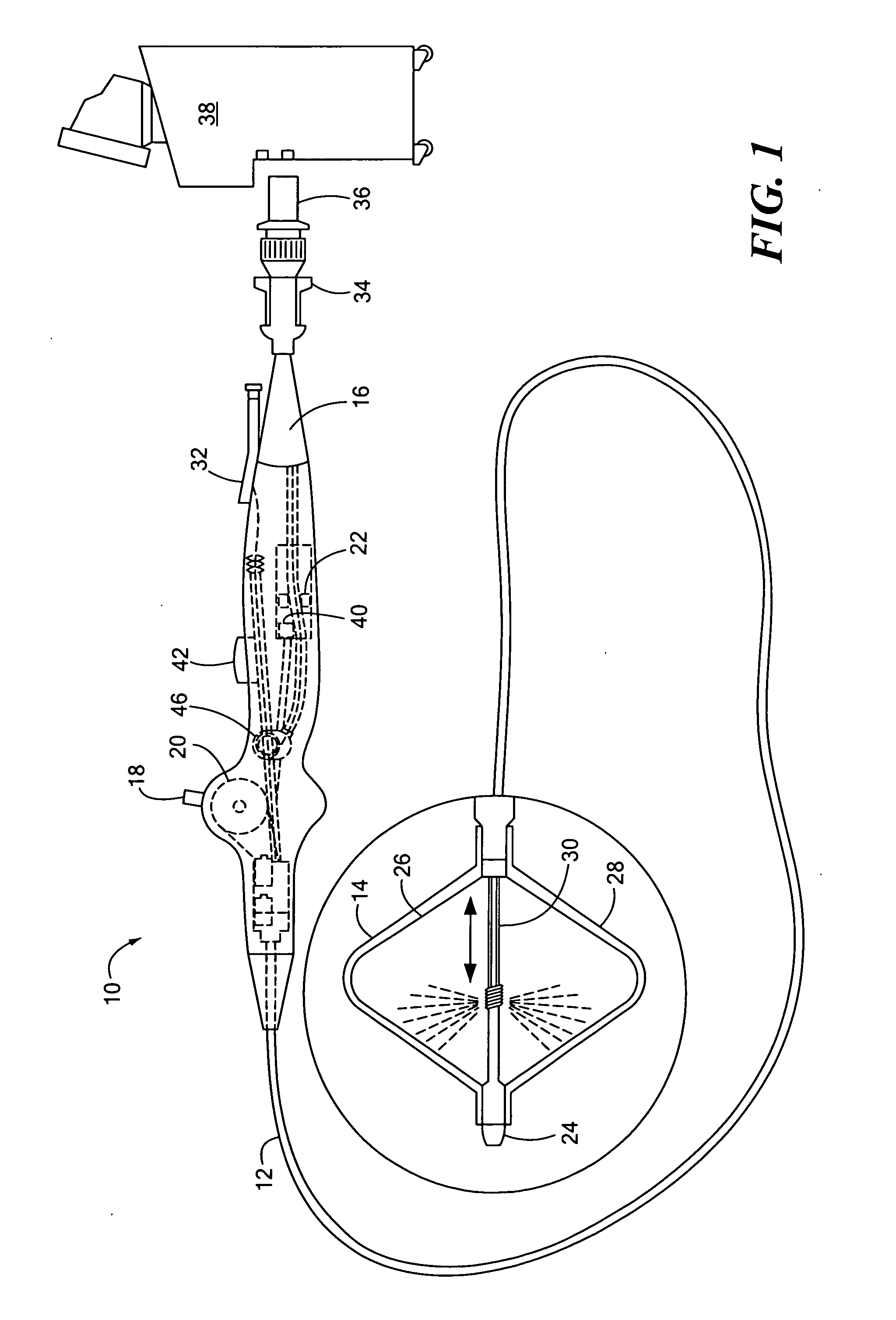 Distal cooling distribution system for a medical device