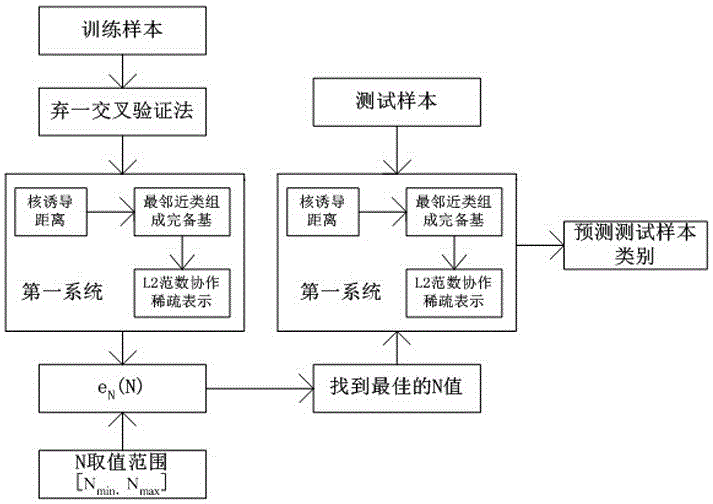 Cooperative sparse representation self-adaptive rapid face recognition method