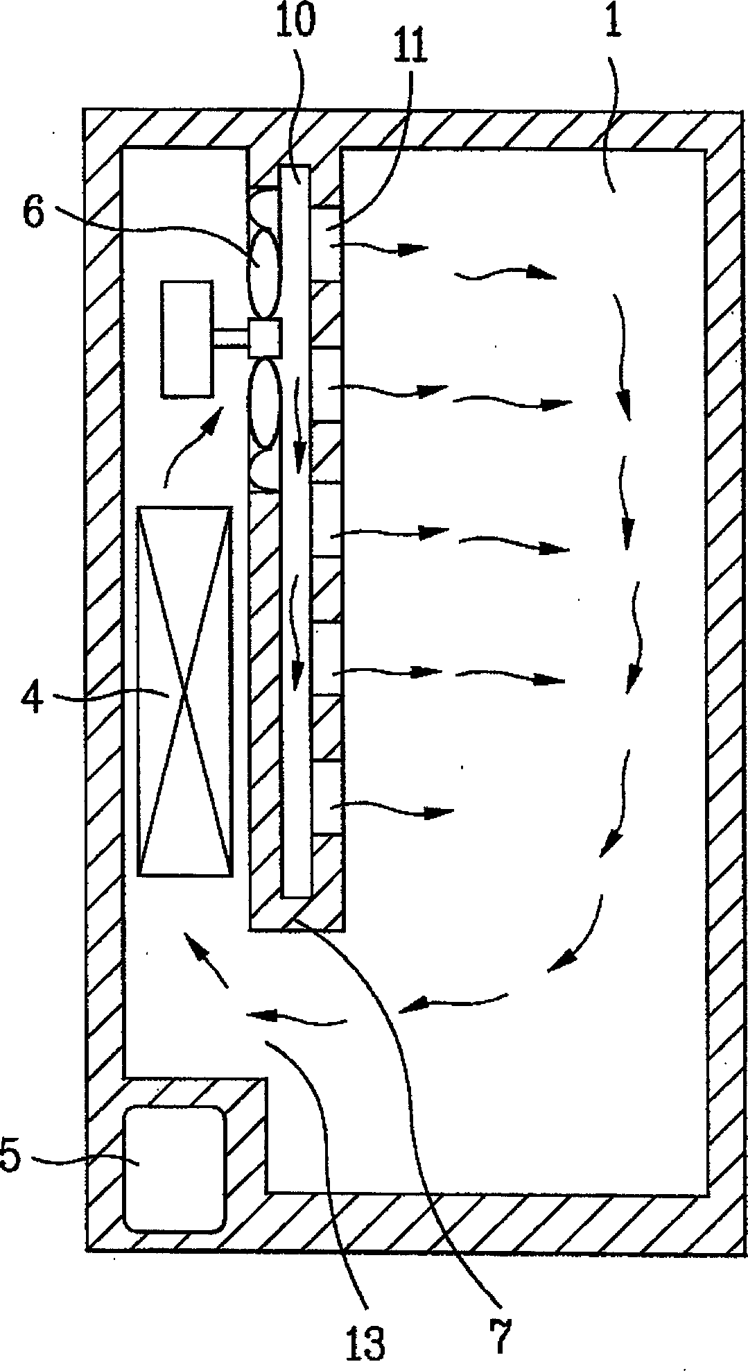 Independent refrigeration electric refrigerator