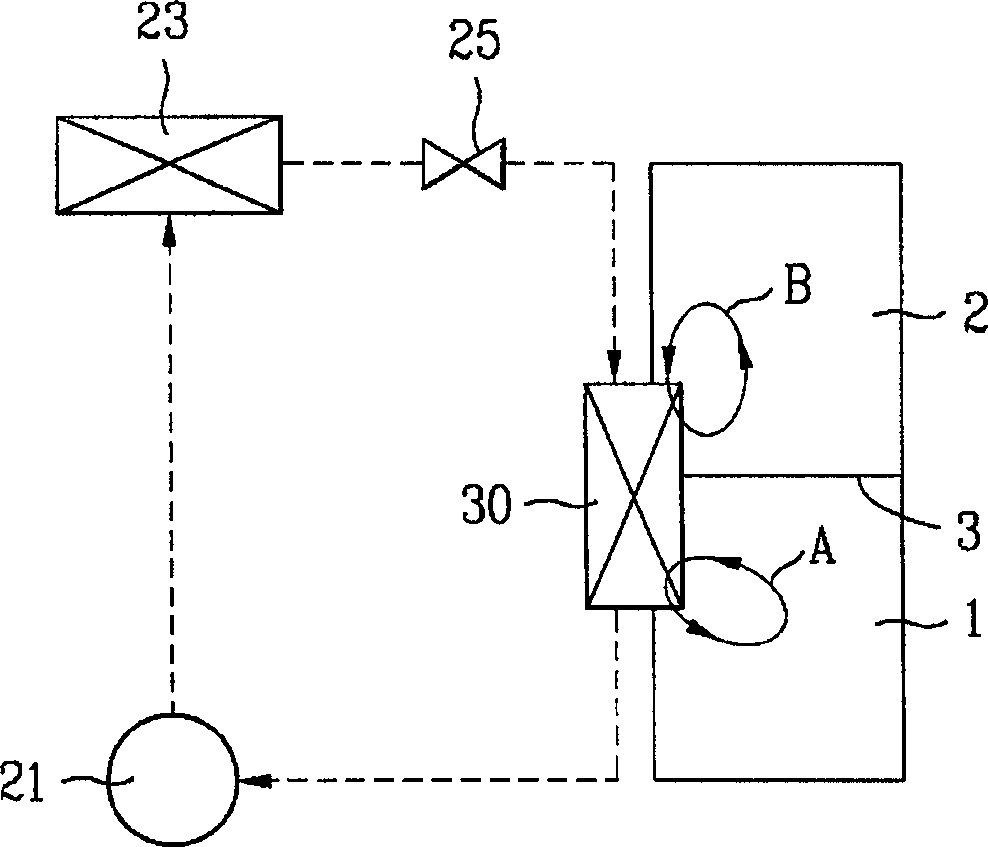 Independent refrigeration electric refrigerator